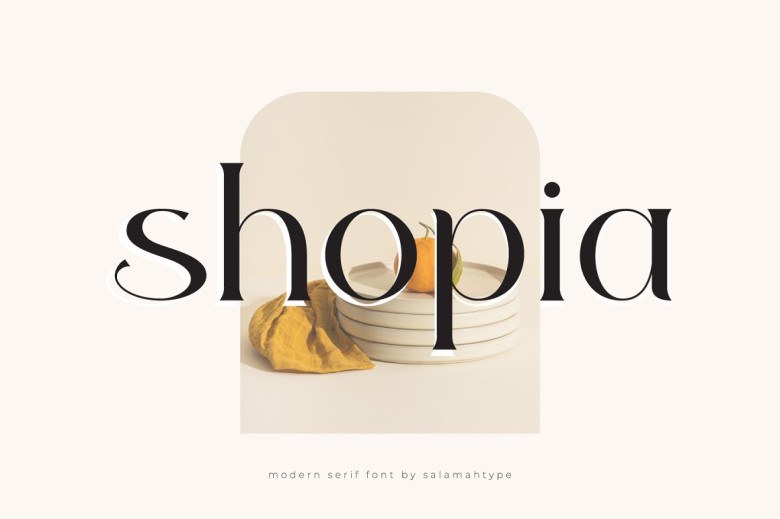 Shopia Sans Serif typeface preview for Typography, Web Design