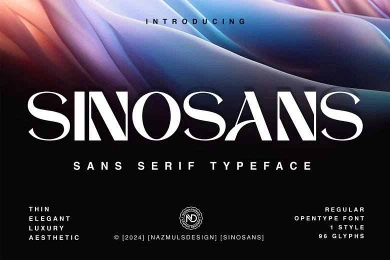 Sinosans Sans Serif typeface preview for Typography, Web Design