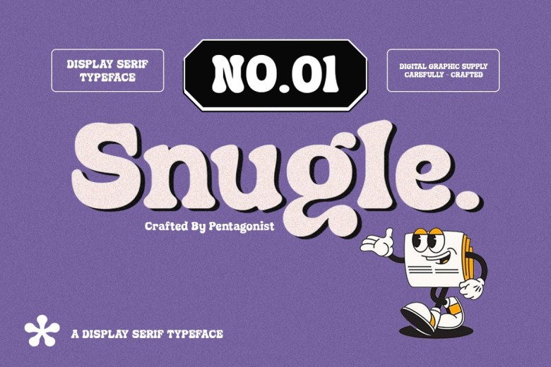 Snugle Sans Serif typeface preview for Typography, Web Design
