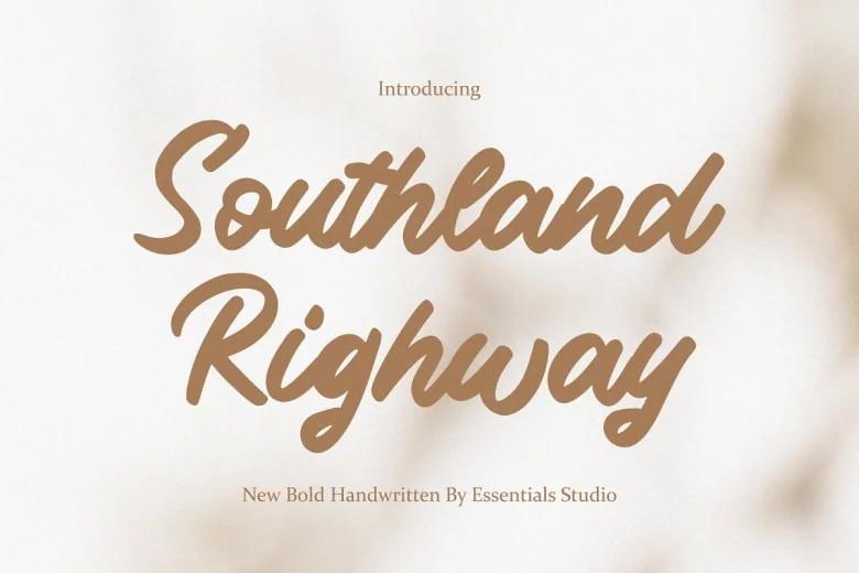 Southland Righway Sans Serif typeface preview for Typography, Web Design
