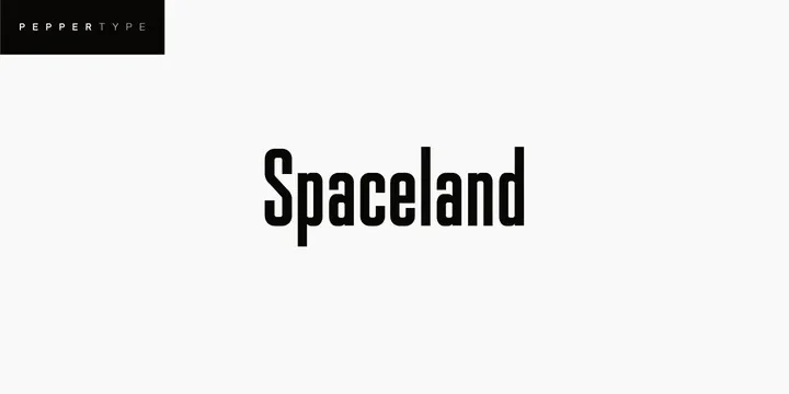 Spaceland Sans Serif typeface preview for Typography, Web Design