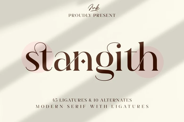 Stangith Sans Serif typeface preview for Typography, Web Design
