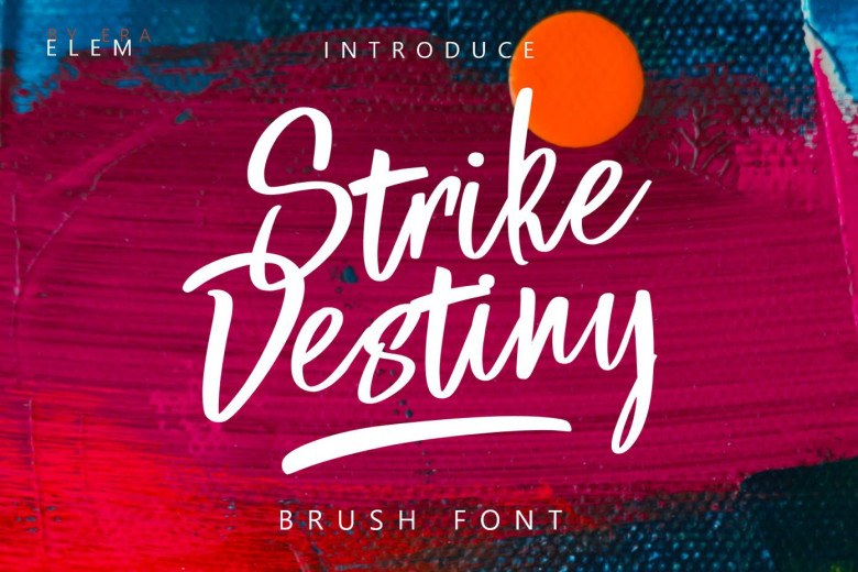 Strike Destiny Sans Serif typeface preview for Typography, Web Design
