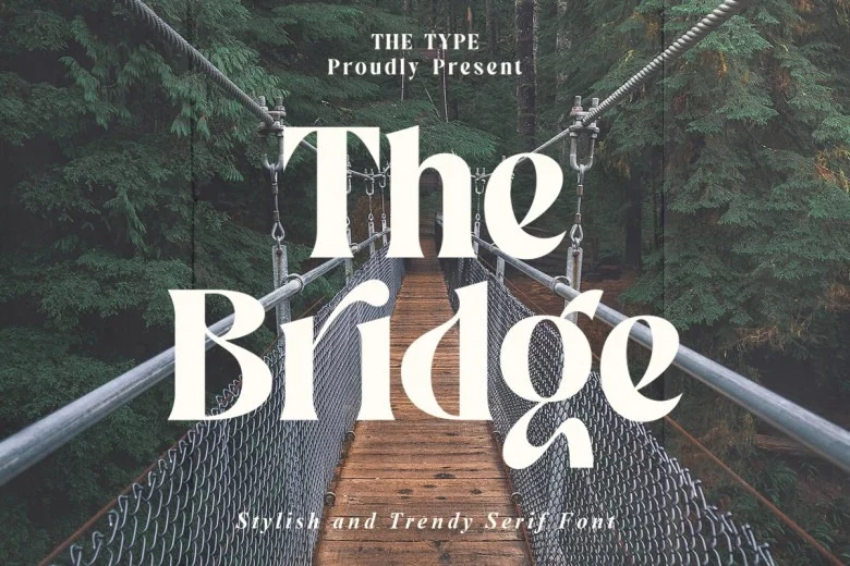 The Bridge Sans Serif typeface preview for Typography, Web Design