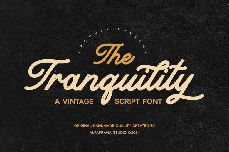 Tranquility Sans Serif typeface preview for Typography, Web Design