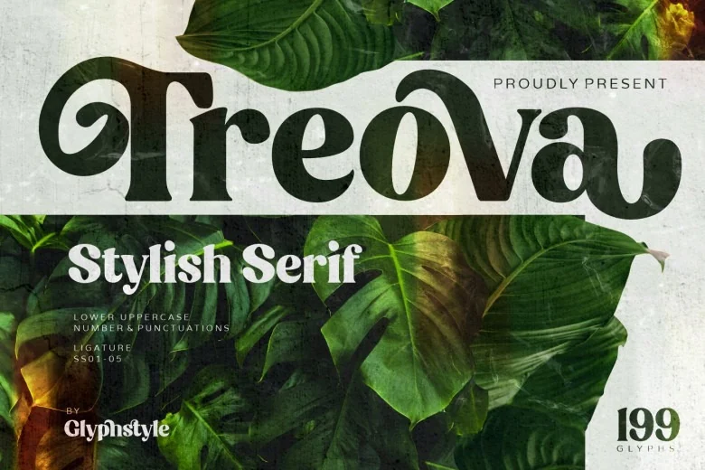Treova Sans Serif typeface preview for Typography, Web Design