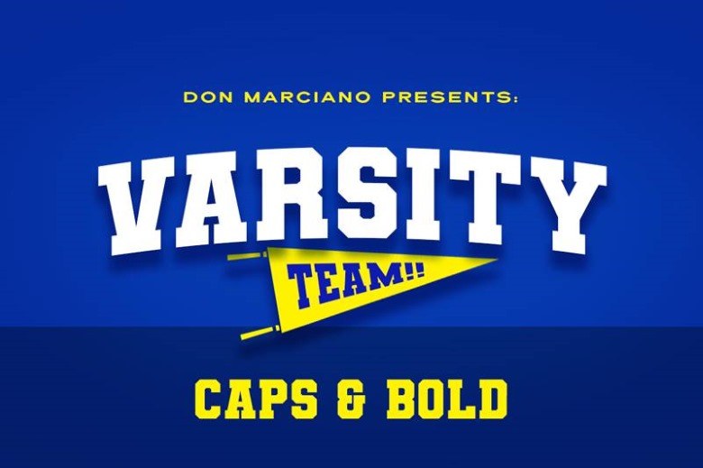 Varsity Team Sans Serif typeface preview for Typography, Web Design