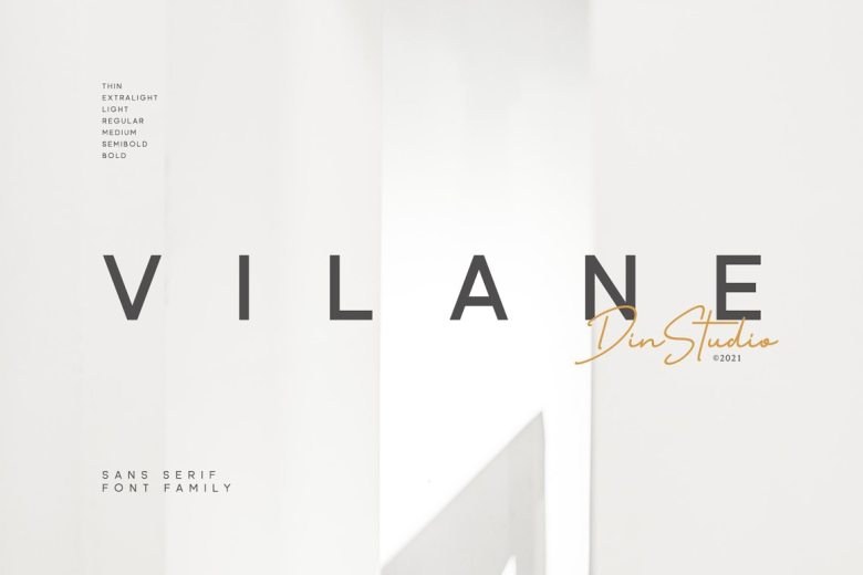 Vilane Sans Serif typeface preview for Typography, Web Design