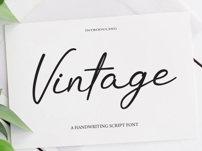 Vintage Sans Serif typeface preview for Typography, Web Design