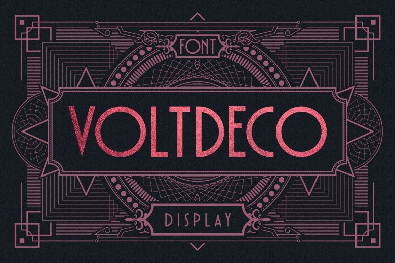 Voltdeco Sans Serif typeface preview for Typography, Web Design