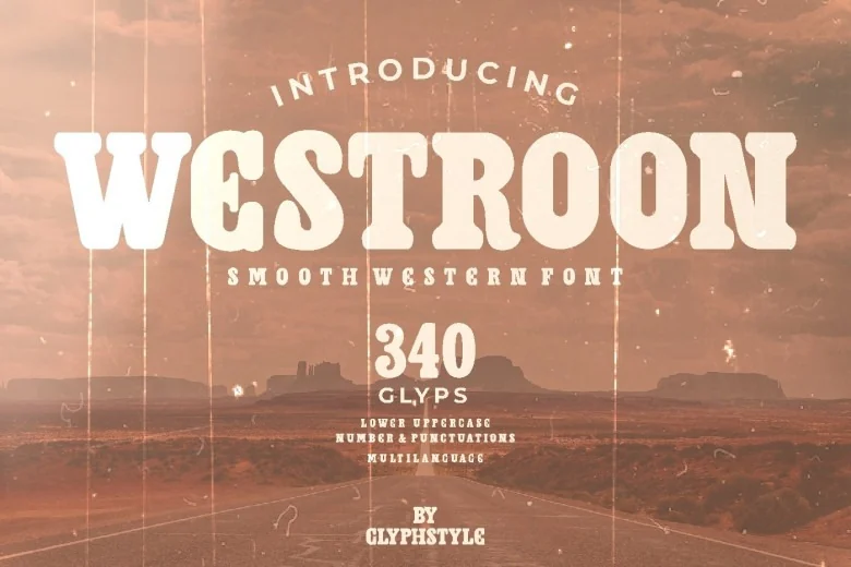 Westroon Sans Serif typeface preview for Typography, Web Design