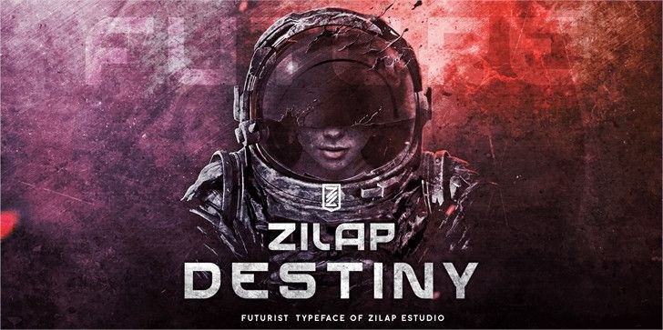 Zilap Destiny Sans Serif typeface preview for Typography, Web Design