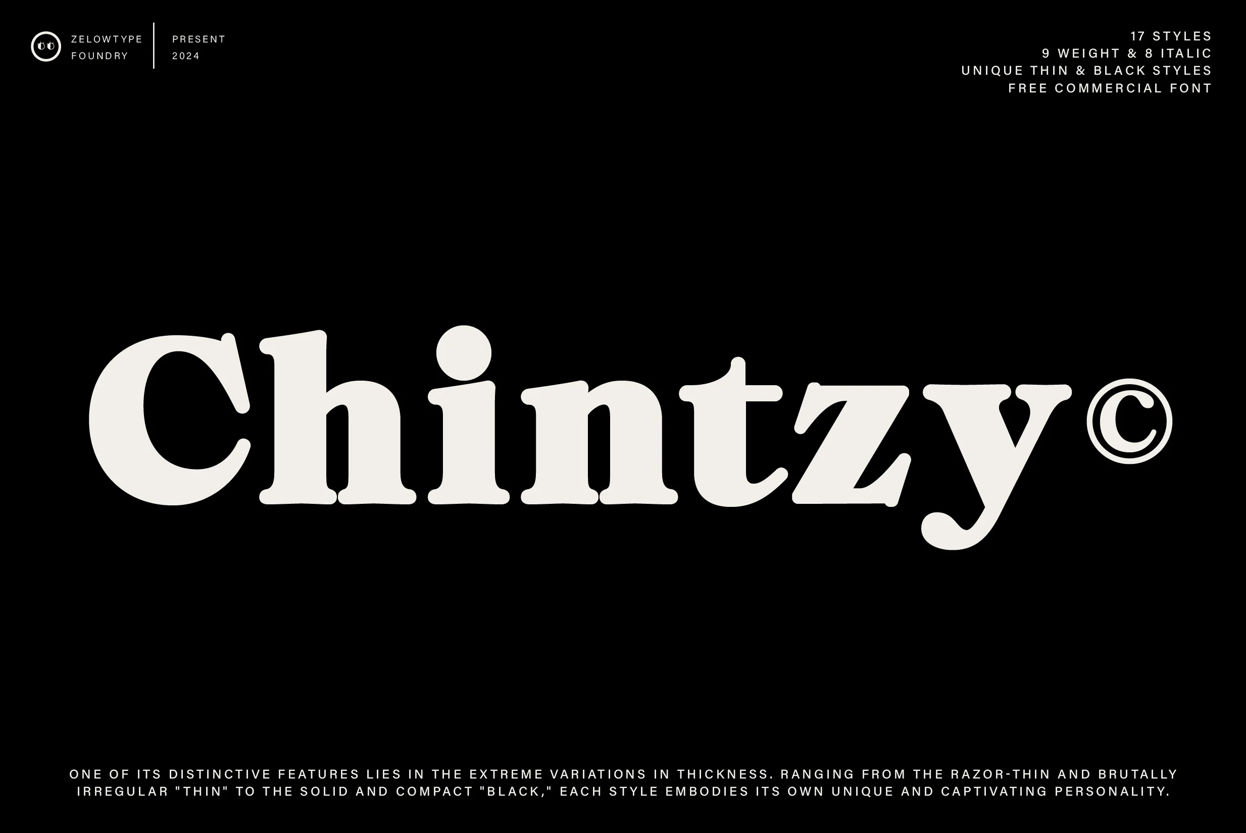 ZT Chintzy Sans Serif typeface preview for Typography, Web Design